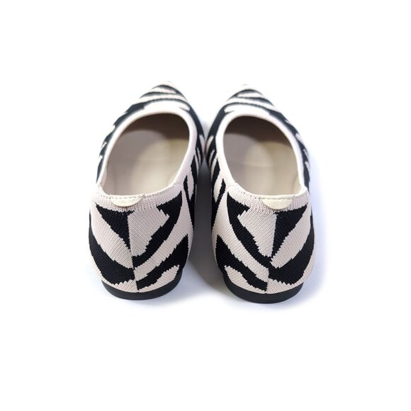 VIVAIA Shoes Size 37 Ecru Tiger Aria Pointed Flats Women's Size 6.5 - Picture 4 of 7
